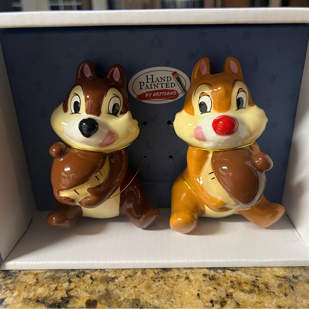 Hand Painted Chipmunk Figurines salt and pepper shakers